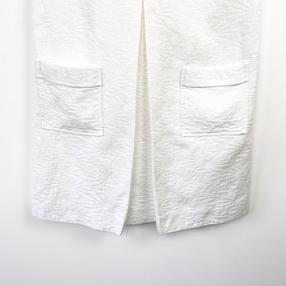 ETCETERA White Pleated Collared Dress Size 6 - Picture 3 of 9